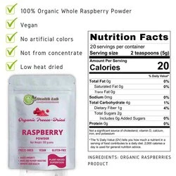Health Lab SUPERFOODS - Organic Raspberry Powder 100 Grams Fixed Size 7 Health Lab SUPERFOODS - Organic Raspberry Powder 100 Grams Fixed Size - Image 5