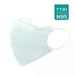 HAOFA HAOFA N95 Mask (Taiwan N95 Specification) MN Soft Light Type - Mint Blue XS Size Kid's Type Fixed Size