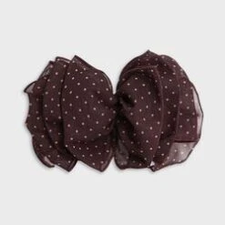 KITSCH Recycled Chiffon Polka Dot Bow Barrette 19x11.5cm