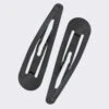 KITSCH XL Snap Clips Hematite - 2pc/