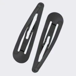 KITSCH XL Snap Clips Hematite - 2pc/