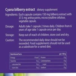 AXimed Cyana Bilberry Extract 60 Capsules -Personal Care Products Store 145832921436770 2