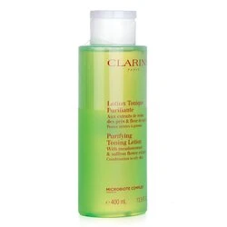 Clarins Purifying Toning Lotion With Meadowsweet & Saffron Flower Extracts - Combination To Oily Skin 400ml/13.5oz 4 Clarins Purifying Toning Lotion With Meadowsweet & Saffron Flower Extracts - Combination To Oily Skin 400ml/13.5oz - Image 2