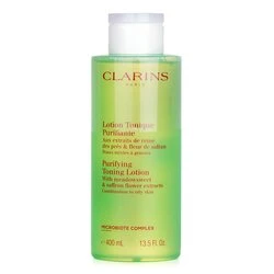 Clarins Purifying Toning Lotion With Meadowsweet & Saffron Flower Extracts - Combination To Oily Skin 400ml/13.5oz 3 Clarins Purifying Toning Lotion With Meadowsweet & Saffron Flower Extracts - Combination To Oily Skin 400ml/13.5oz