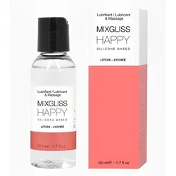MIXGLISS Happy 2 In 1 Silicone Based Lubricant & Massage - Litchi 50ml / 1.7oz 4 MIXGLISS Happy 2 In 1 Silicone Based Lubricant & Massage - Litchi 50ml / 1.7oz - Image 2