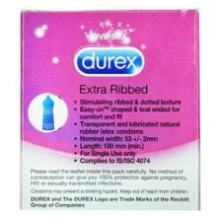 Durex Extra Ribbed Condoms 10pcs 10pcs/box -Personal Care Products Store 30170143871 2