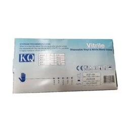 KQ KQ - Vitrile Disposable Vinyl & Nitrile Blend Gloves -blue (M) M -Personal Care Products Store 30337507671 4